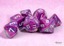 Polyhedral 7-Dice Set CHX27457 - Festive Violet/White